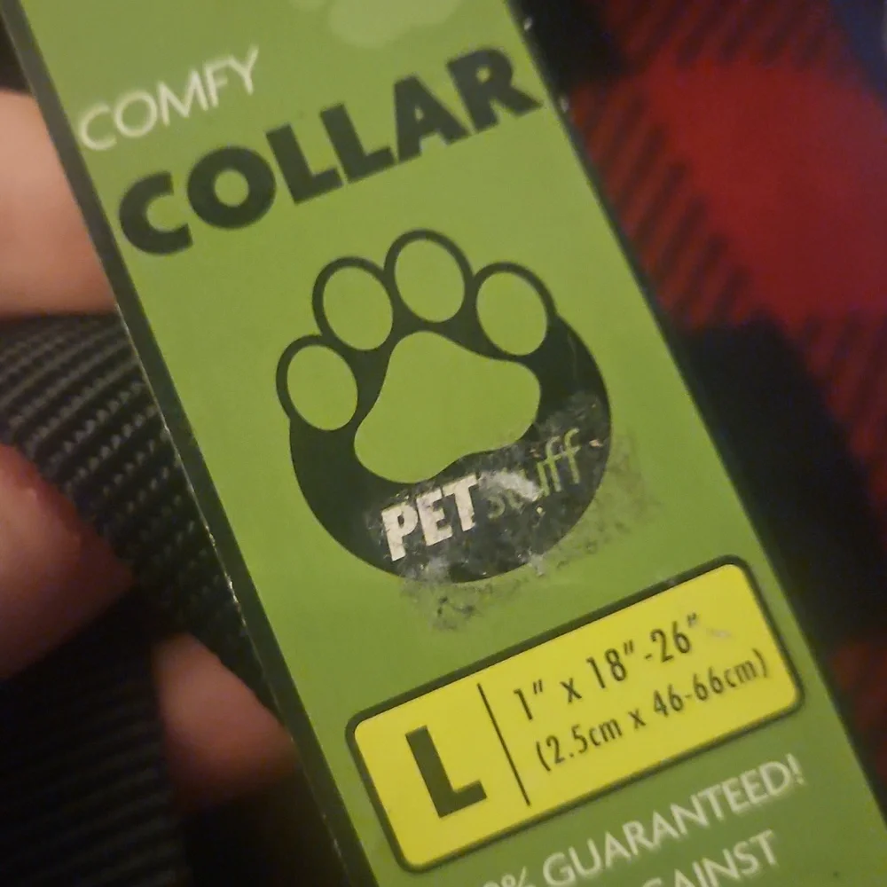 NEW! COMFY COLLAR Black Adjustable Dog Pet Collar Accessory Large.